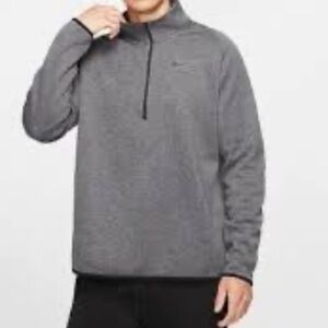 Nike Therma-FIT Training Men's Small 1/4 Zip Charcoal Heather LS Top